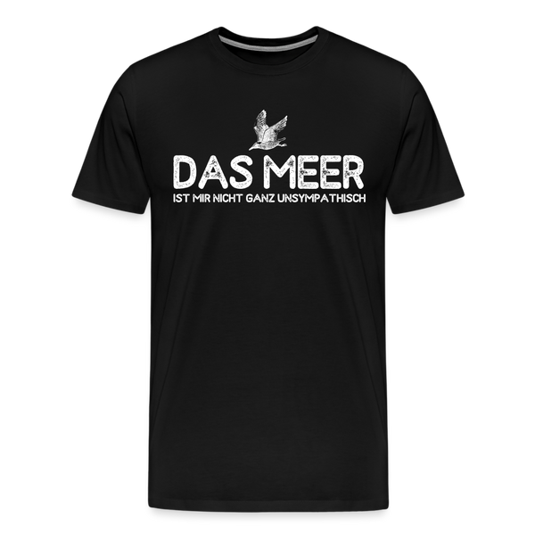 Herren Premium T-Shirt DAS MEER - Schwarz