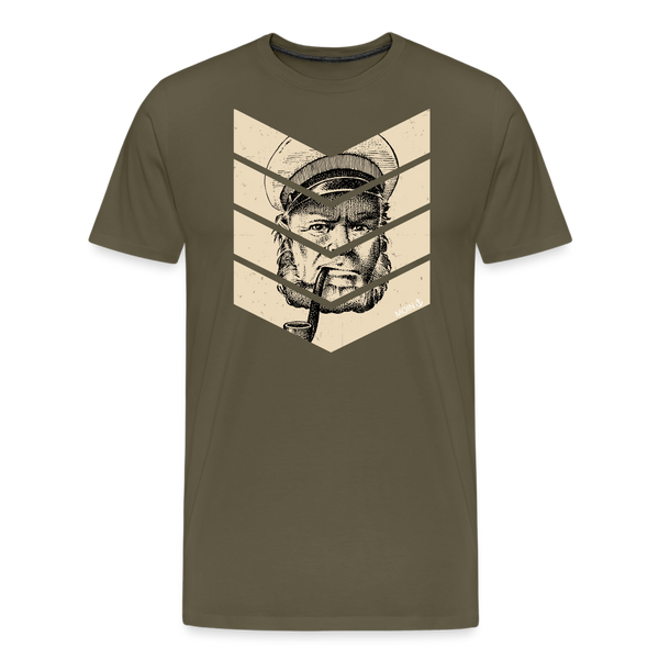 Herren  Premium T-Shirt MOIN KAPITÄN BEIGE - Khaki