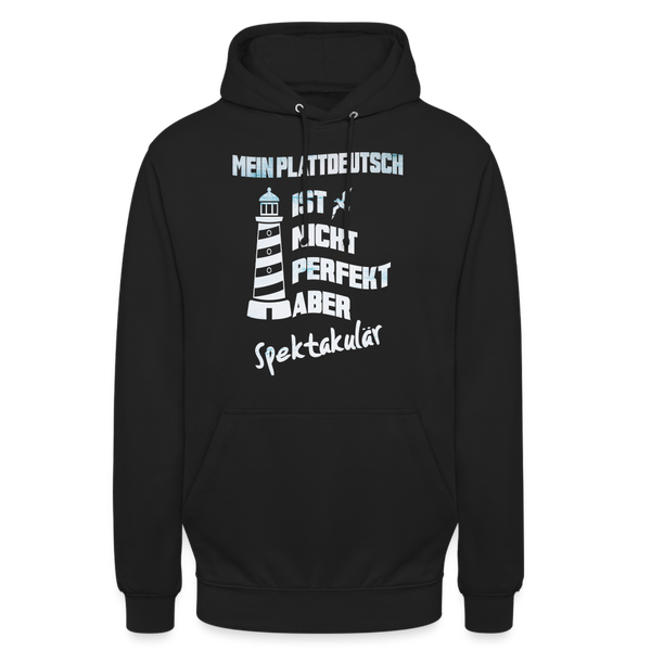 Unisex Hoodie MEIN PLATTDEUTSCH - Schwarz