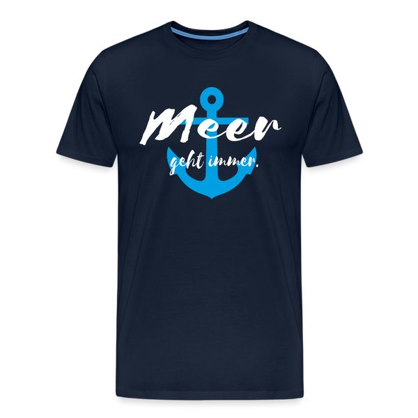 Herren Premium T-Shirt MEER GEHT IMMER - Navy