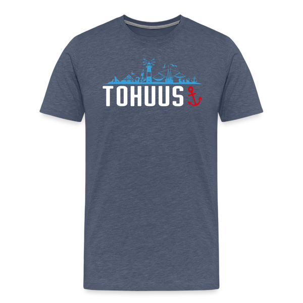 Herren Premium T-Shirt TOHUUS - Blau meliert