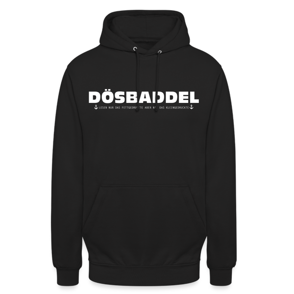 Unisex Hoodie DÖSBADDEL - Schwarz