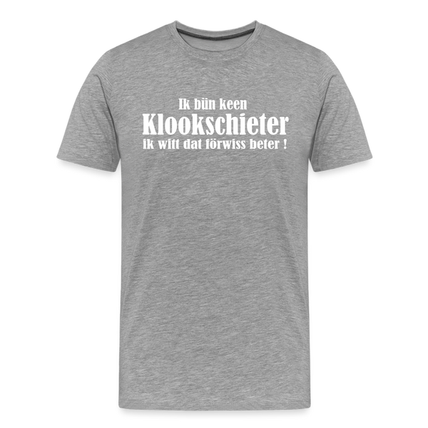 Herren Premium T-Shirt KLOOKSCHIETER - Grau meliert