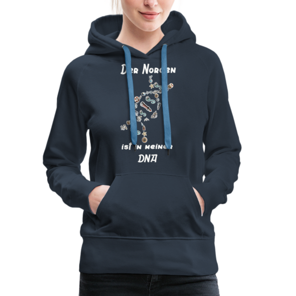 Damen Premium Hoodie DER NORDEN IST IN MEINER DNA - Navy