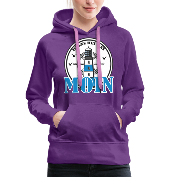 Damen Premium Hoodie BI UNS HET DAT MOIN - Purple