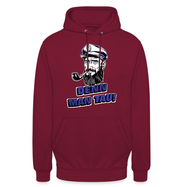 Unisex Hoodie DENN MAN TAU - Bordeaux