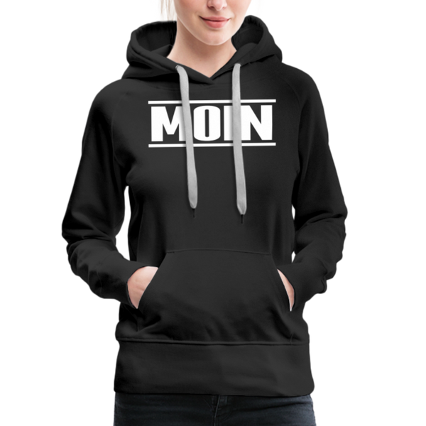 Damen Premium Hoodie EINFACH MOIN - Schwarz