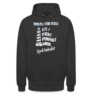 Unisex Hoodie MEIN PLATTDEUTSCH - Anthrazit