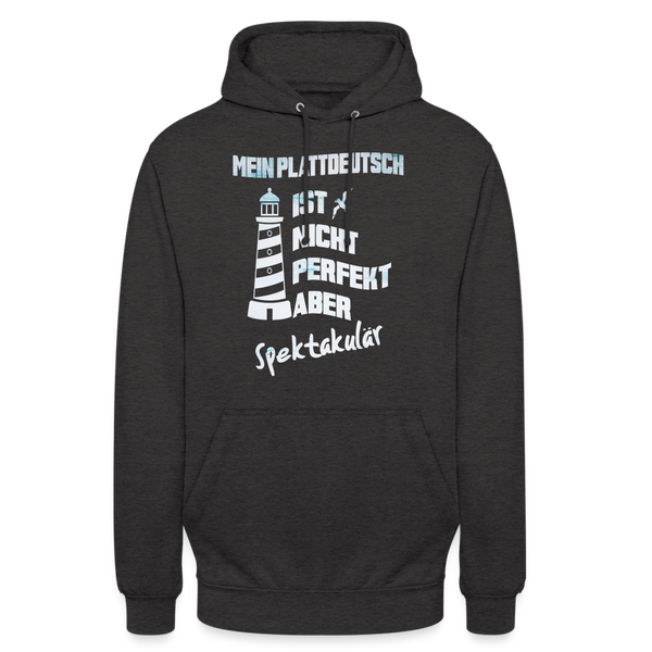 Unisex Hoodie MEIN PLATTDEUTSCH - Anthrazit