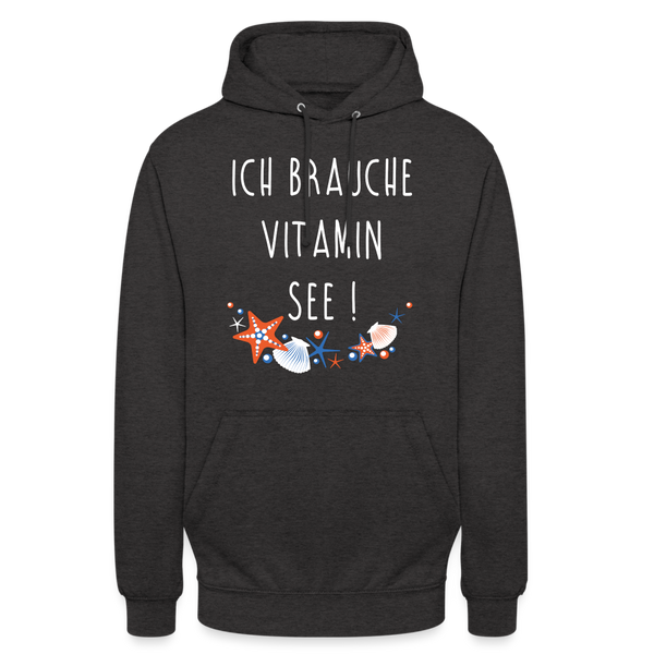 Unisex Hoodie ICH BRAUCHE VITAMIN SEE - Anthrazit