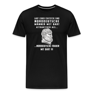 Herren  Premium T-Shirt NORDDEUTSCHE MÄNNER MIT BART - Schwarz