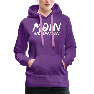 Damen Premium Hoodie MOIN IHR SPACKEN - Purple