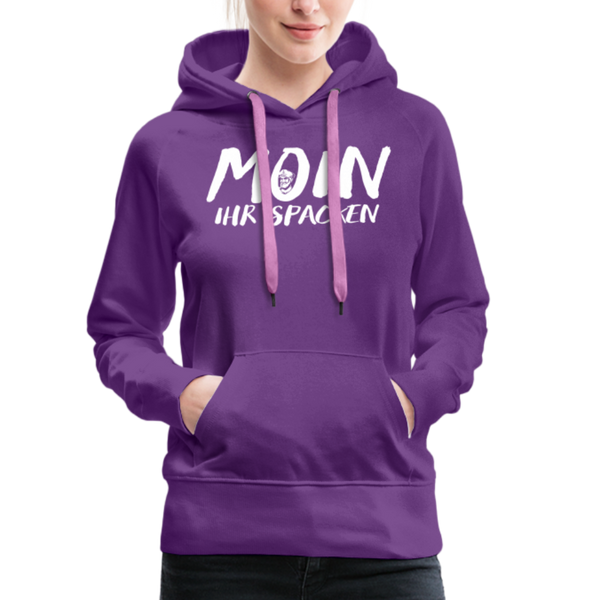 Damen Premium Hoodie MOIN IHR SPACKEN - Purple