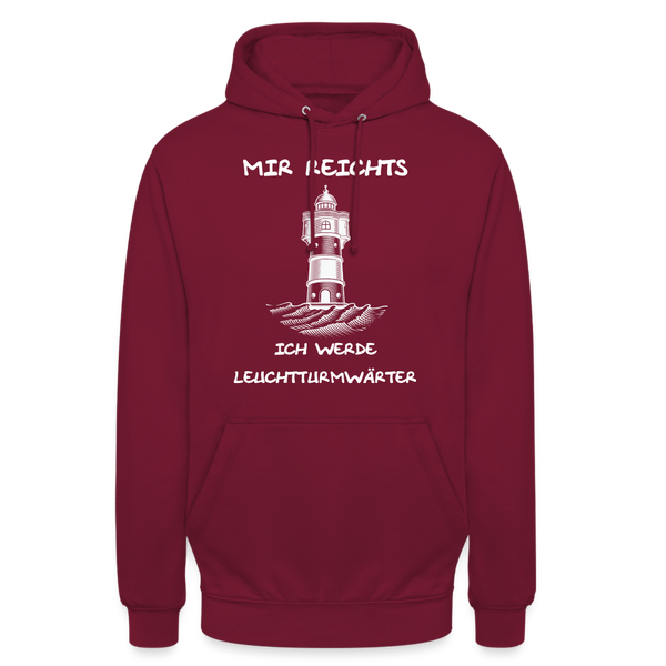 Unisex Hoodie ICH WERDE LEUCHTTURMWÄRTER - Bordeaux