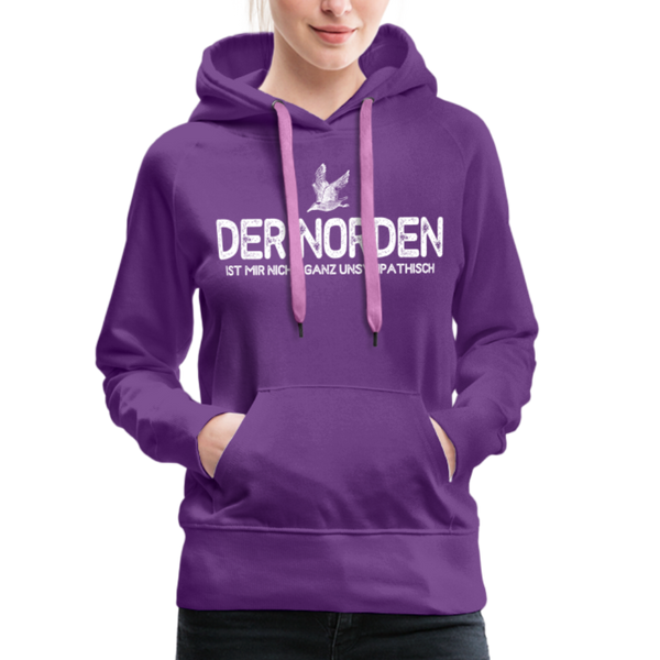 Damen Premium Hoodie DER NORDEN IST MIR NICHT GANZ UNSYMPATISCH - Purple