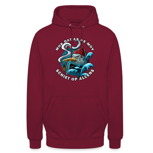 Unisex Hoodie SCHIET OP ALLENS | Norddeutscher Humor - Bordeaux