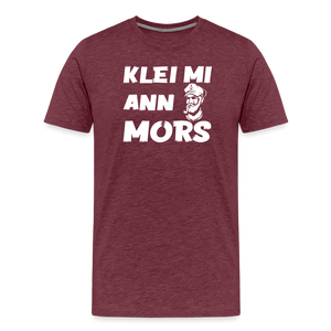 Herren  Premium T-Shirt KLEI MI ANN MORS - Bordeauxrot meliert