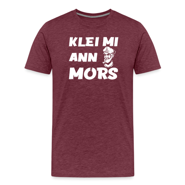 Herren  Premium T-Shirt KLEI MI ANN MORS - Bordeauxrot meliert