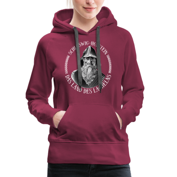 Damen Premium Hoodie SCHLESWIG HOLSTEIN LAND DES LÄCHELNS - Bordeaux