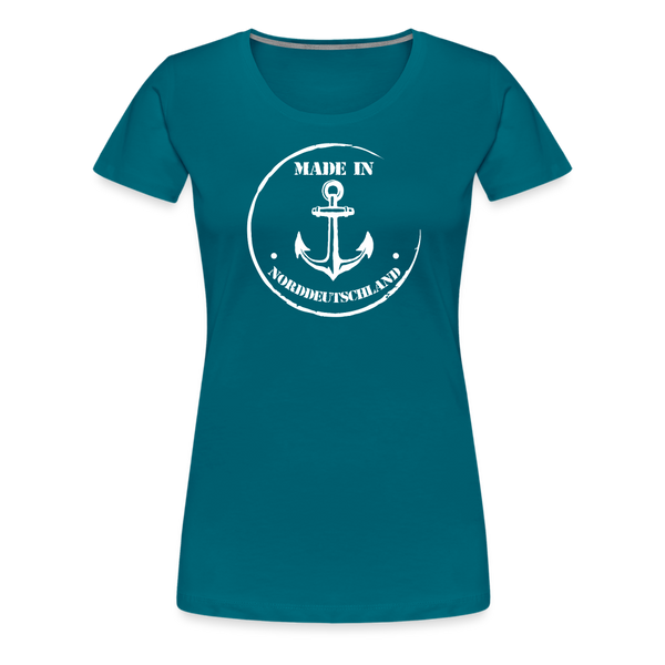 Damen Premium T-Shirt MADE IN NORDDEUTSCHLAND ANKER - Divablau