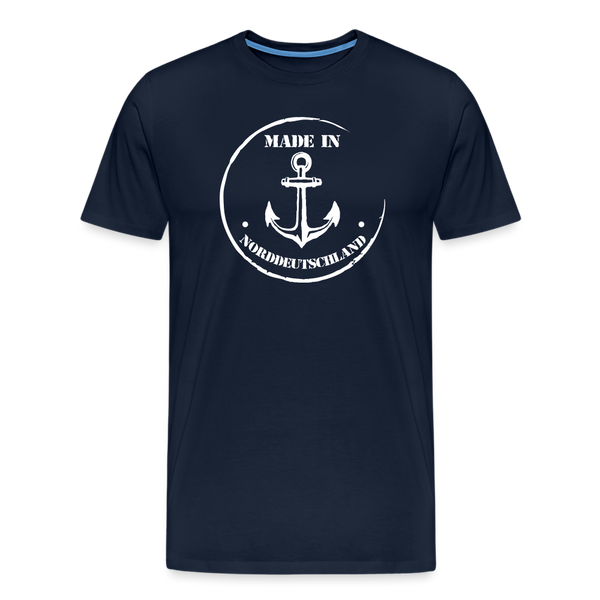 Herren Premium T-Shirt MADE IN NORDDEUTSCHLAND ANKER - Navy