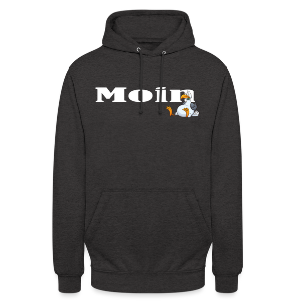 Unisex Hoodie MOIN DICKE MÖWE | Norddeutscher Humor - Anthrazit