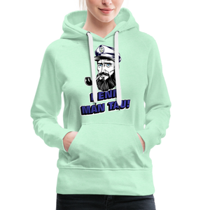 Damen Premium Hoodie DENN MAN TAU - helles Mintgrün