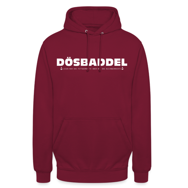 Unisex Hoodie DÖSBADDEL - Bordeaux