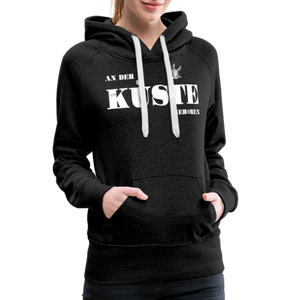 Damen Premium Hoodie AN DER KÜSTE GEBOREN - Anthrazit