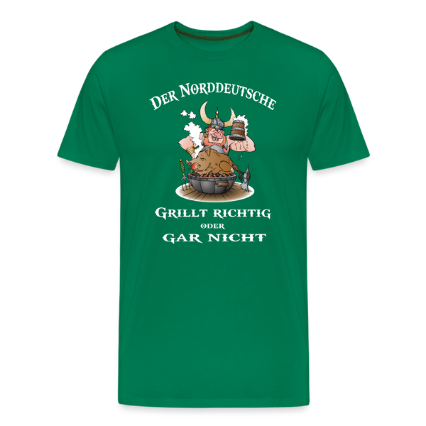 Herren Premium T-Shirt DER NORDDEUTSCHE GRILLT - Kelly Green