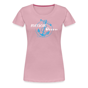 Damen Premium T-Shirt PLIETSCHE DEERN - Hellrosa