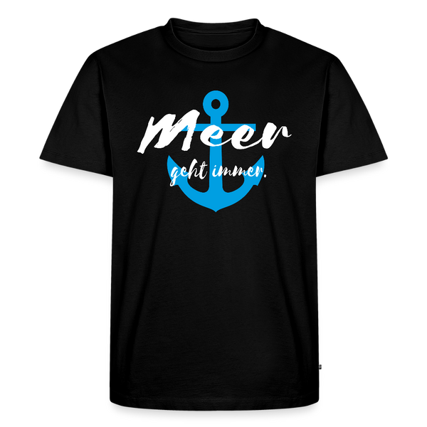 Herren Premium T-Shirt MEER GEHT IMMER - Schwarz