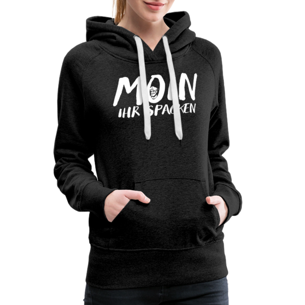 Damen Premium Hoodie MOIN IHR SPACKEN - Anthrazit