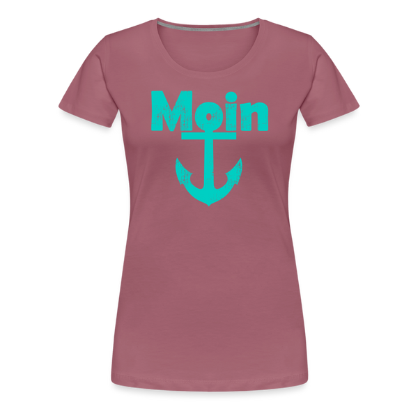 Damen Premium T-Shirt MOIN ANKER - Malve