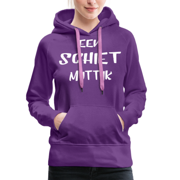 Damen Premium Hoodie EEN SCHIET MUTT IK - Purple