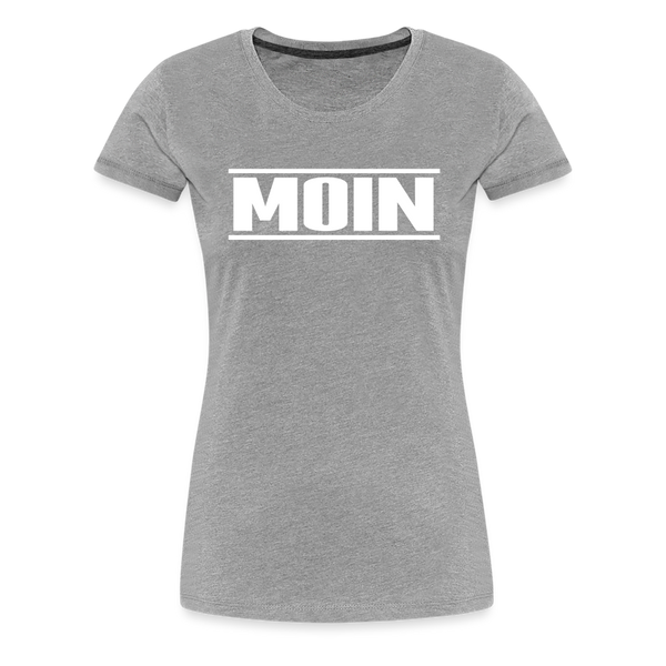 Damen Premium T-Shirt MOIN - Grau meliert