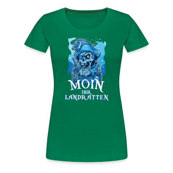 Damen Premium T-Shirt MOIN IHR LANDRATTEN - Kelly Green