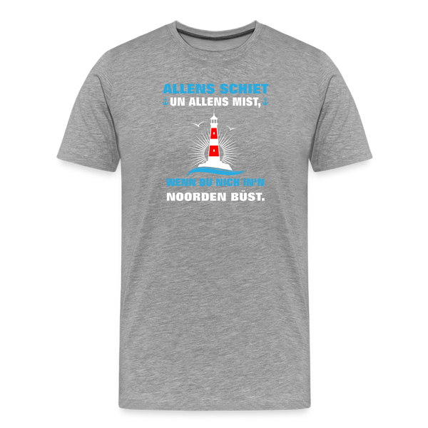 Herren  Premium T-Shirt ALLENS SCHIET - Grau meliert