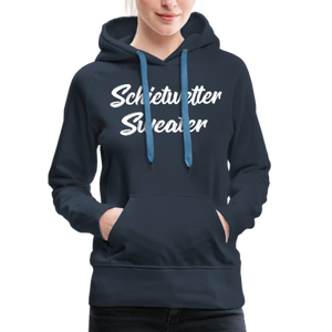 Damen Premium Hoodie SCHIETWETTER SWEATER - Navy