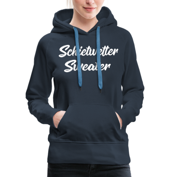 Damen Premium Hoodie SCHIETWETTER SWEATER - Navy