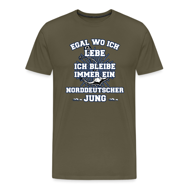 Herren  Premium T-Shirt NORDDEUTSCHER JUNG - Khaki