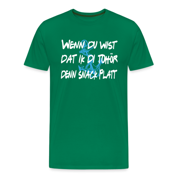 Herren Premium T-Shirt SCHNACK PLATT - Kelly Green