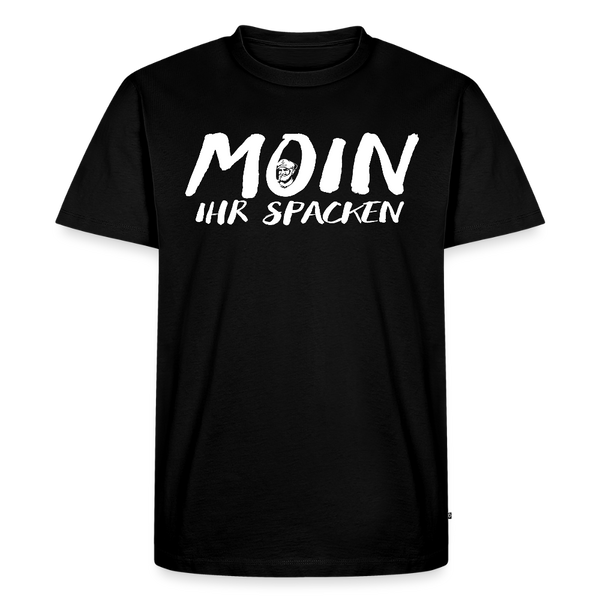 Herren Premium T-Shirt MOIN IHR SPACKEN - Schwarz