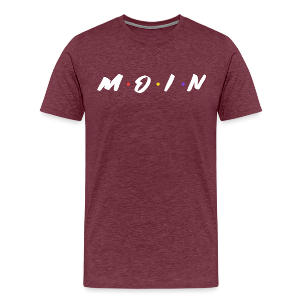 Herren Premium T-Shirt M.O.I.N - Bordeauxrot meliert