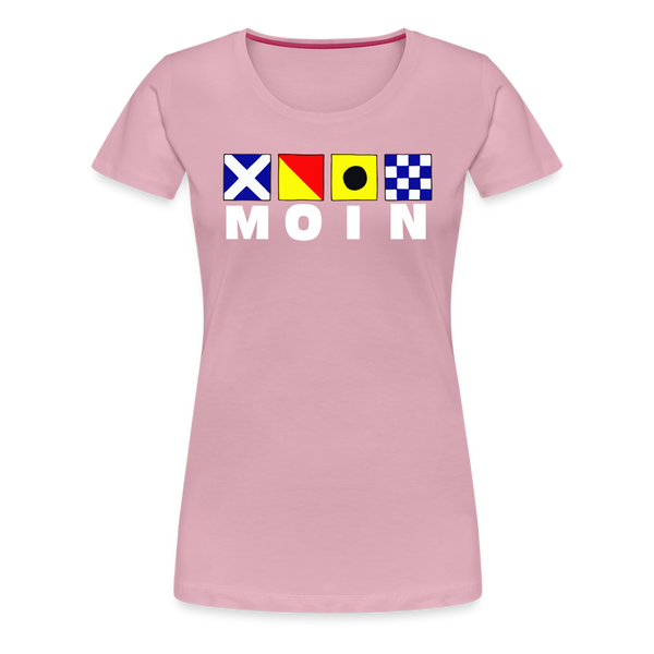 Damen Premium T-Shirt MOIN FLAGENALPHABET - Hellrosa