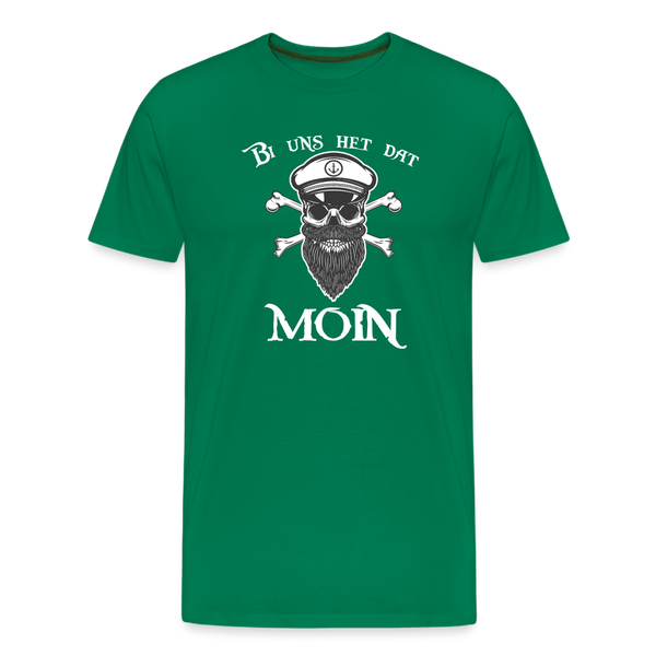 Herren Premium T-Shirt BI UNS HET DAT MOIN TOTENKOPF - Kelly Green