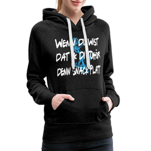 Damen Premium Hoodie SNACK PLATT - Anthrazit