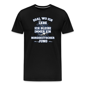 Herren  Premium T-Shirt NORDDEUTSCHER JUNG - Schwarz