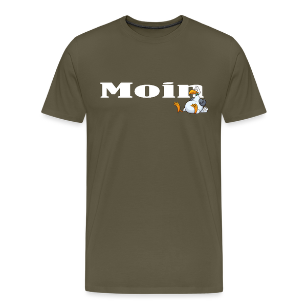 Herren Premium T-Shirt MOIN DICKE MÖWE - Khaki