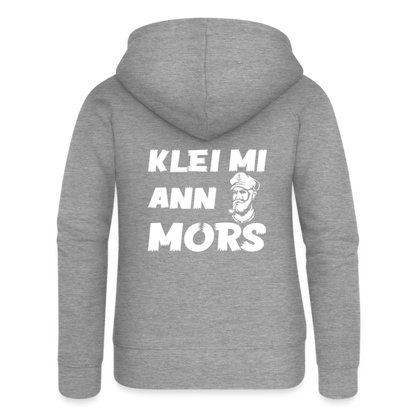 Frauen Premium Kapuzenjacke KLEI MI ANN MORS - Grau meliert